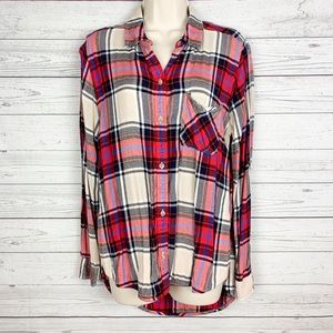 American Eagle Boyfriend Fit Button Front Top